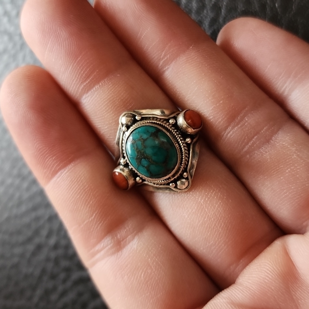 Vtg Adjustable Sterling Silver Ring - image 2